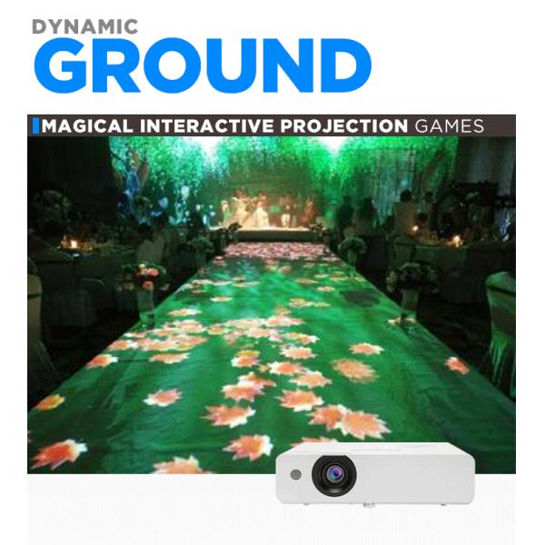 Wedding Interactive Floor Game Projector , Custom Color Projection Interactive Floor