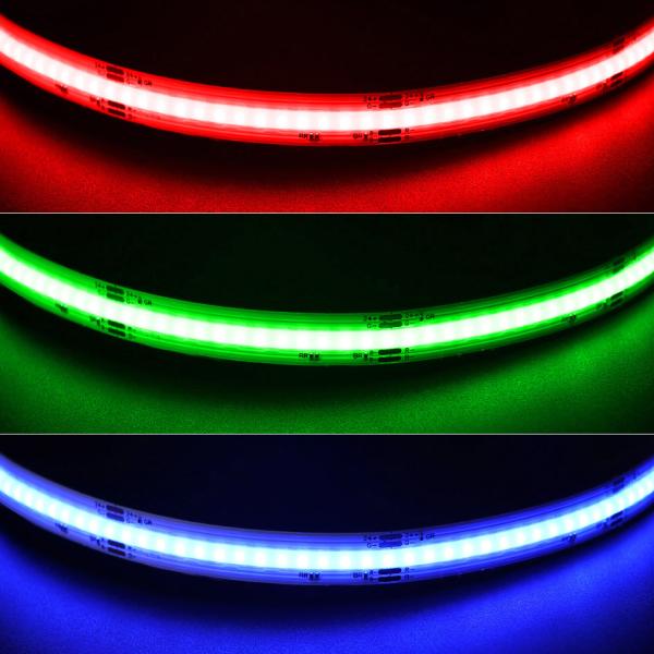 15W 840LEDs DC24V RGB COB Strip Tape Light Decoration aluminum tube For Shopping Mall Bedroom WIFI Remote Control
