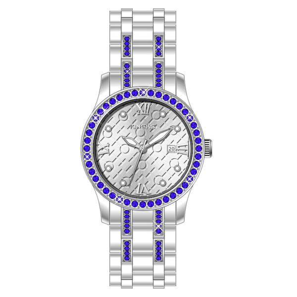 Diamond on bezel 30.0mm round all stainless steel watches for ladies ,ladies jewelry watch