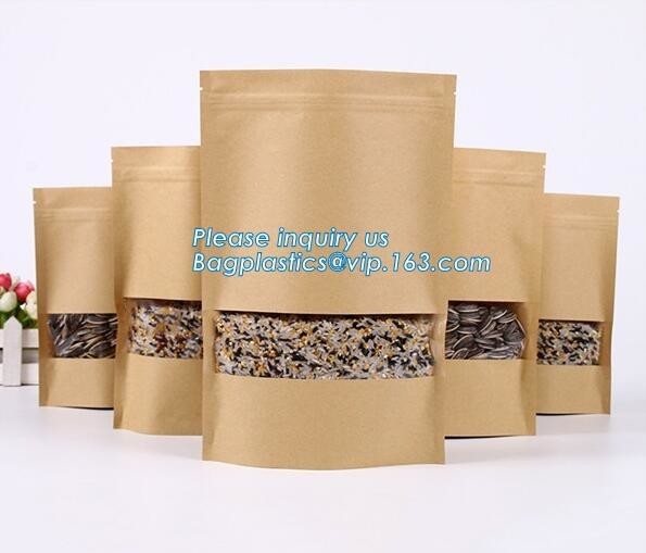 Food Packaging Kraft Bread Packing Paper Bag With pressure sensitive adhesive