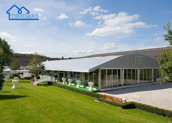 Large Aluminium Outdoor Arcum Curved Party Marquee Tent For ExhibitionIndustrial Warehouse Etc