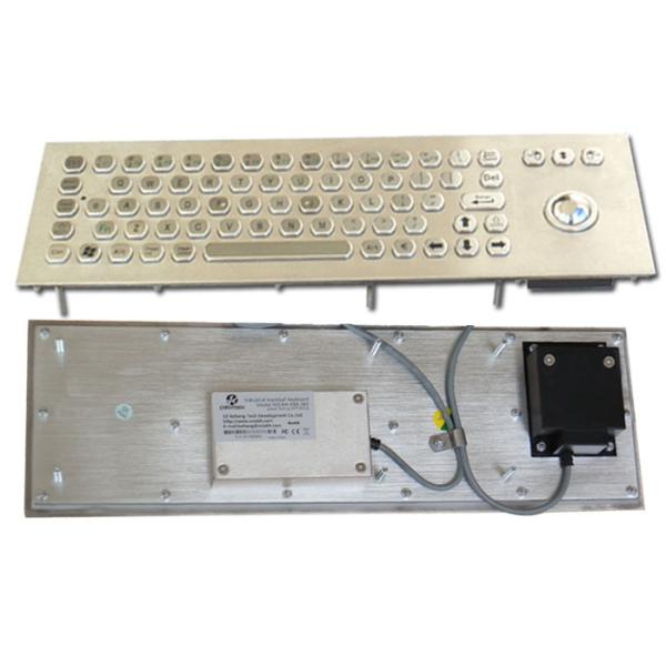 Kiosk Self - Service Terminal Metallic Industrial Keyboard with Trackball , USB