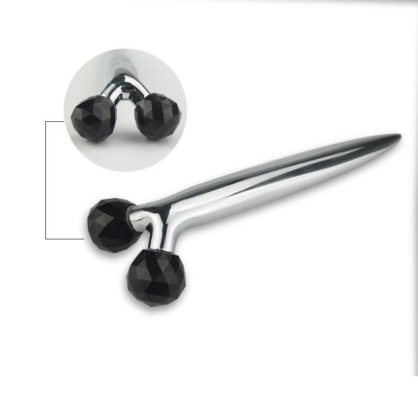 ROHS Black Obsidian Y Shape Massage Roller Jade Roller Face Lift