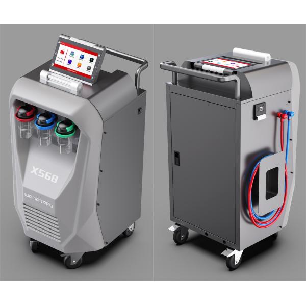 X568 Car Refrigerant Recovery Machine with flushing function sight glass