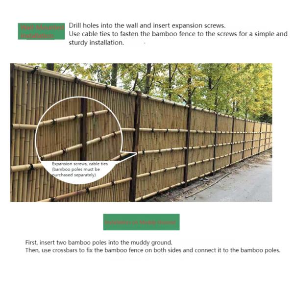 Waterproof and Durable Natural Bamboo Fence Roll for Garden and Landscaping