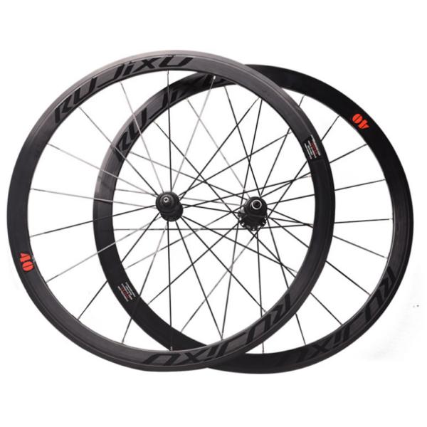 Double Wall Road Cycling Rims 40mm Depth Clincher Spokes 16H C / V Brake Wheel For Road Biking