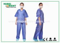 Blue SMS Kit de pijama de protecção descartável para médico / paciente, tamanho e peso personalizados