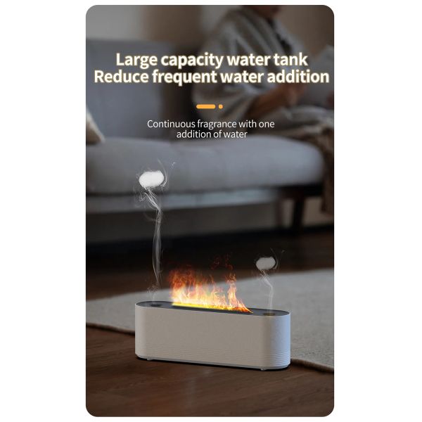 Flame Volcano Ultrasonic Humidifier 250ml Essential Oil Aroma Diffuser Colorful Light