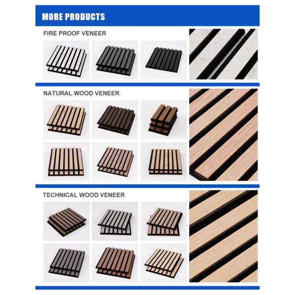 Aesthetic Gray EV Twill Slatted Wood Acoustic Panels For Renovation