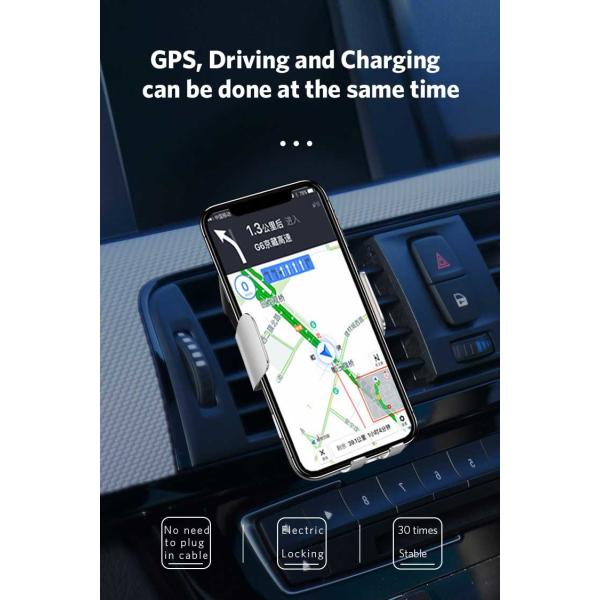 Держателя заряжателя автомобиля 10W вентиляционного отверстия зажимать быстрого беспроводного автоматический