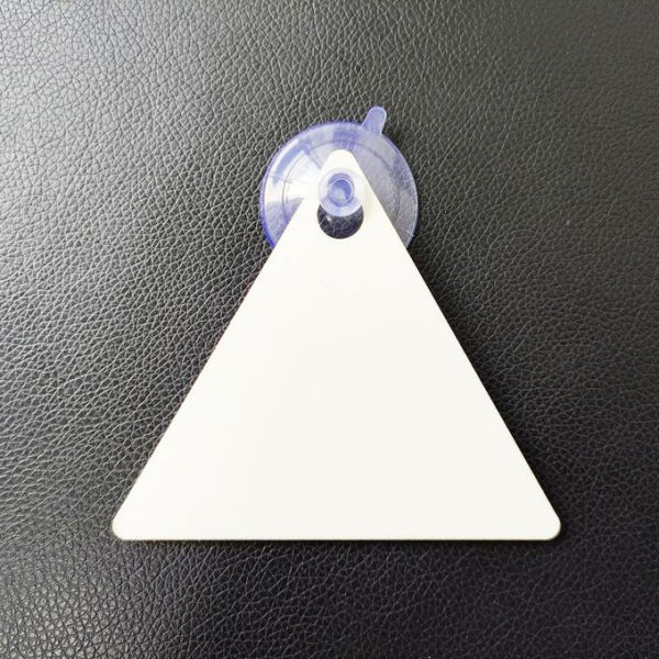 Blank Double-Sided DIY Printable MDF Warning Sign With Suction Cup Sublimation Car Warning Sign