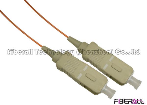 Multi Mode Fiber Optic Pigtail With SC Simplex Connector And 0.9mm Tight Buffer