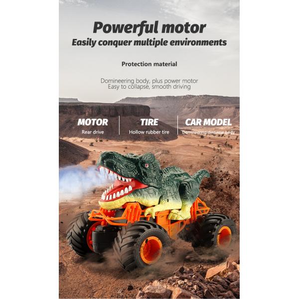 Spray Dinosaur 2.4G Remote Control Triangle Dragon King Dragon Climbing Bigfoot Vehicle