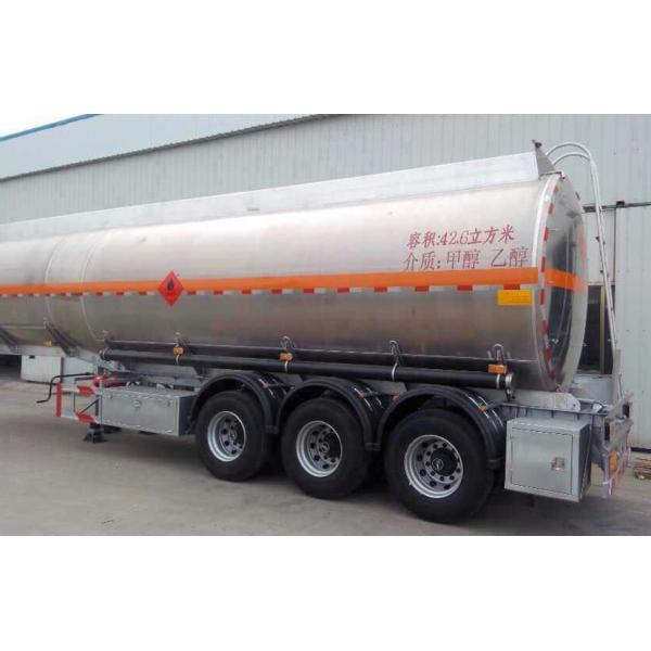 Oil Transport Fuel Tanker Semi Trailer 3 Axle 42000L 45 CBM 12R22.5 Tire