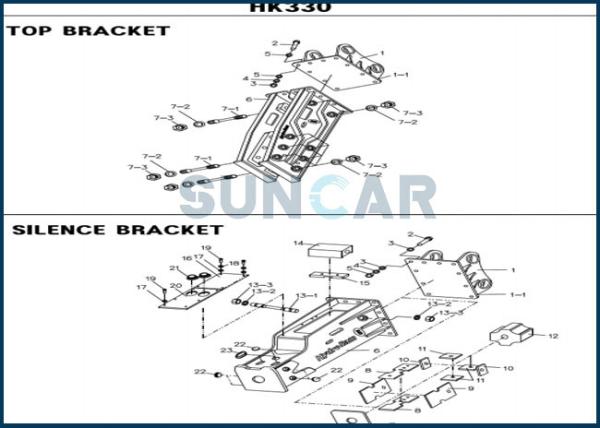 DD691520 Breaker Seals Repair Kit Fits HK330 In BHI Hydraulic Hammer