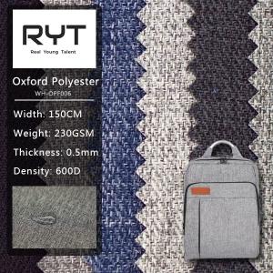 600D Two tone Twill Poly Oxford Fabric Custom Cationic Dyed Color
