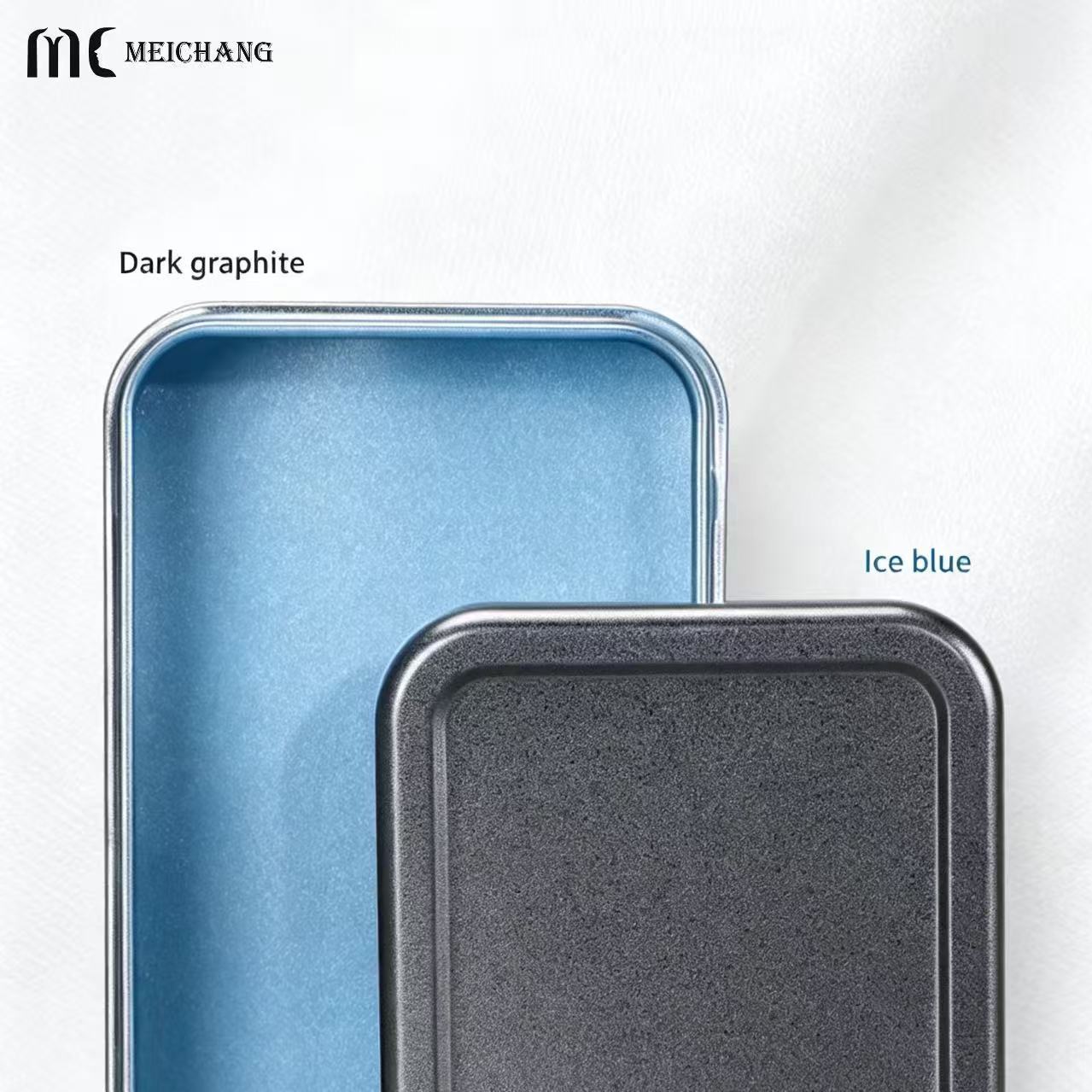 Rectangular Matte Tin Box with Separate Lid, Rounded Corners and Custom Logo Options (MC-810）