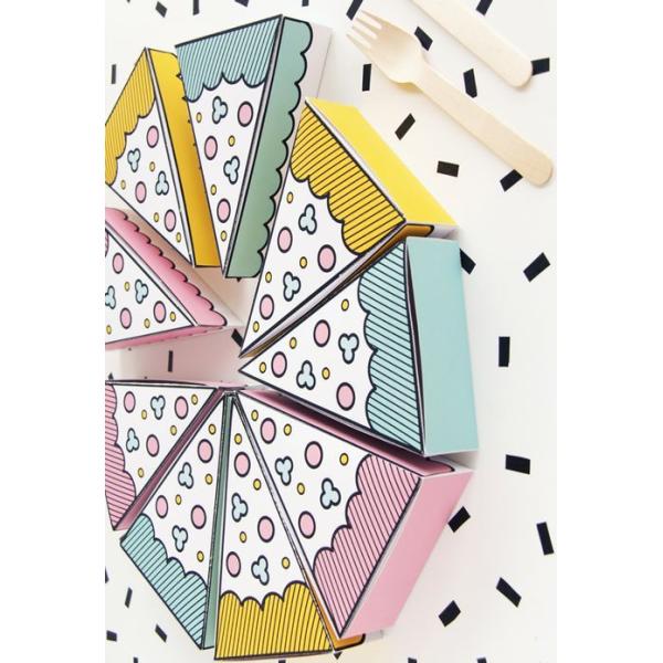 Disposable Triangle Eco Friendly Food Packaging For Candy Cake Pizza