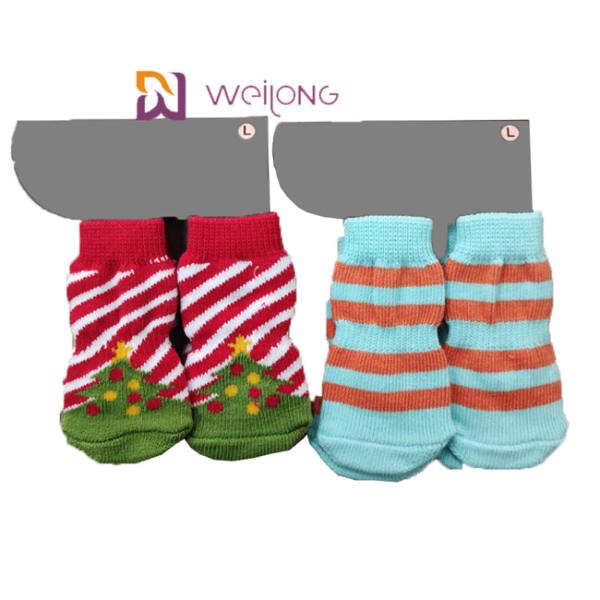 Носки любимца хлопка управлением тракции изготовленные на заказ для противоскользительного собак крытое вяжут носки