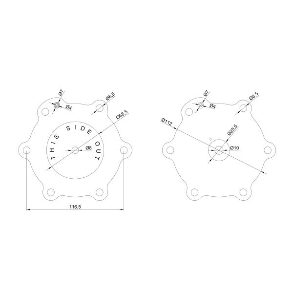 C113827 SCG353A047 1-1/2'' Double Diaphragm Valve NBR/Buna Material Diaphragm Repair Kit