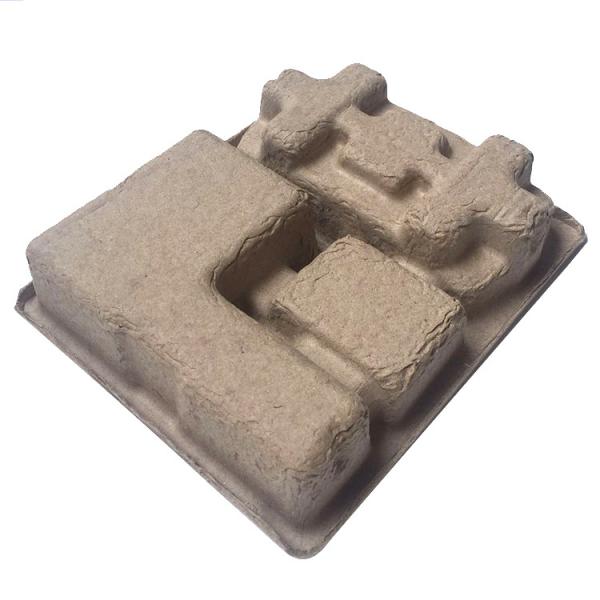 Recycled Thermoformed Pulp Tray Packaging 3mm Thickness Brown Color