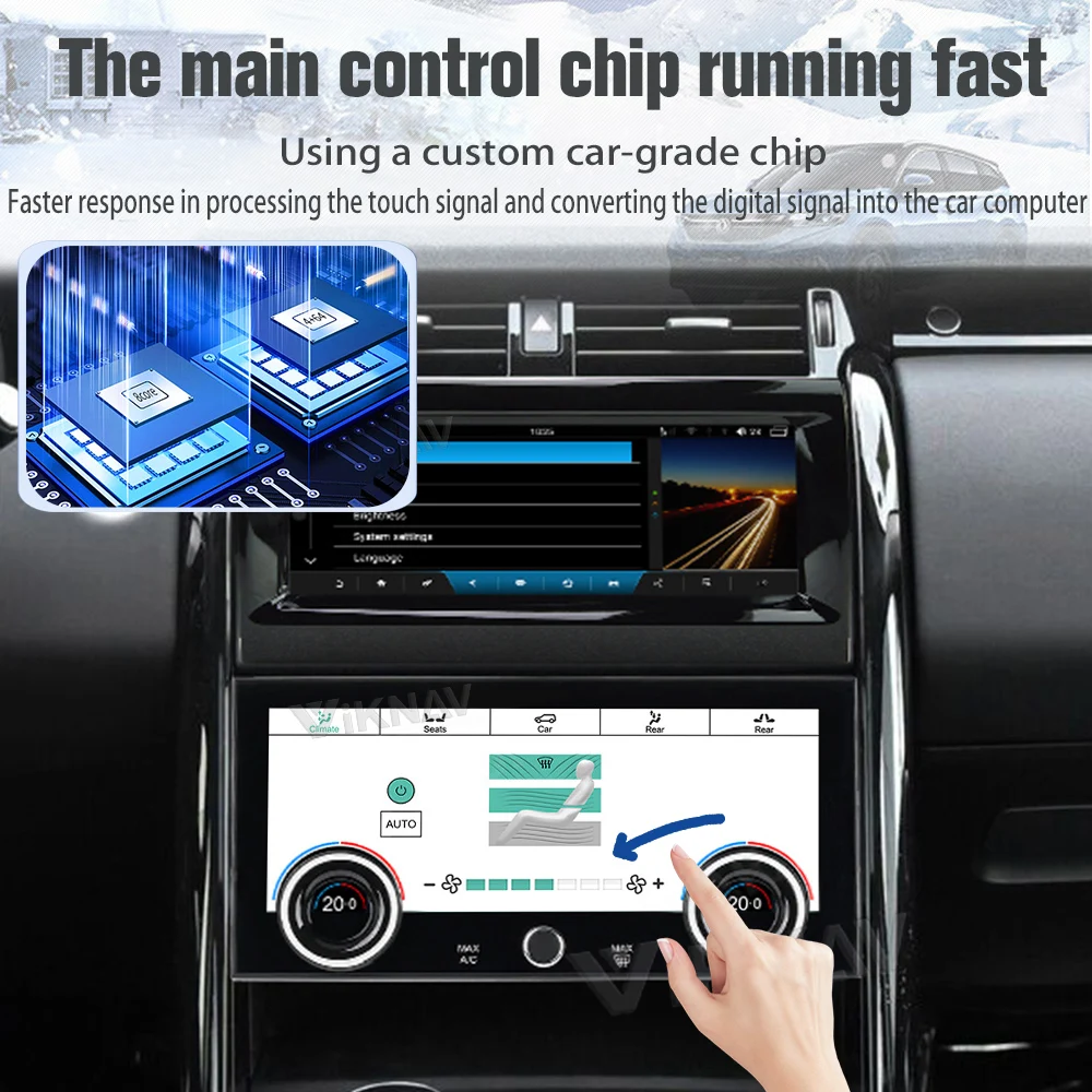 Для Land Rover Discovery 5 LR5 L462 AC Панель с сенсорным экраном 2017-2020 GPS Автомобиль кондиционерная панель Климатная доска
