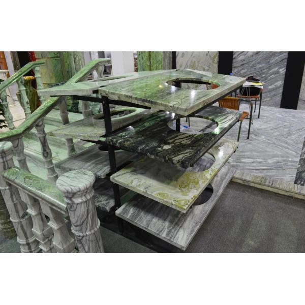 Multi Color Marble Stone Countertops , Marble Kitchen Worktops Polished / Honed Finishing