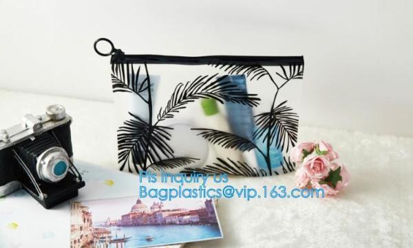 school pencil bag/printing stationery bag/zipper slider plastic pencil bag, gold Supplier custom slider pvc pouch with z