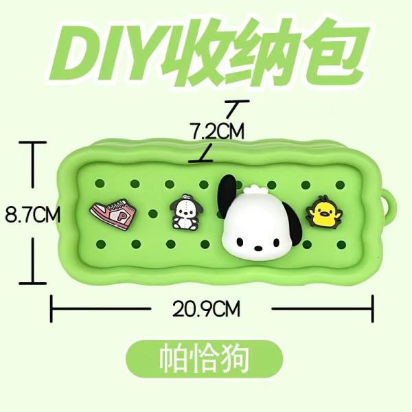 DIY стиль Силиконовый карандаш Case Cute карандаш Pouch для студентов канцелярские принадлежности Рождественский подарок