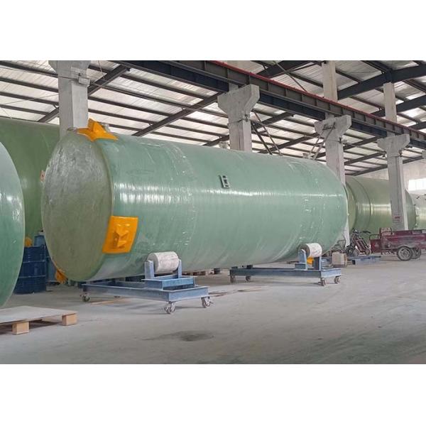 Cross Wound Storage Tanks FRP Horizontal Tank  2600 Gallon Chemical Production Line