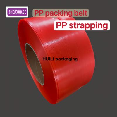 Red PP Packaging belt 5–15mm PP packing band for High-Speed ​​Automatic Strapping Machine