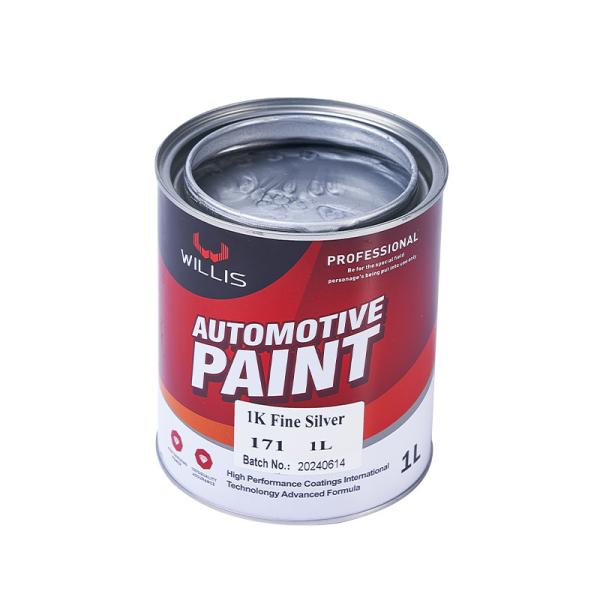 High Brightness Silver Base Coat Paint , Body Filler 1K Tint Base Paint Metallic Automotive Paint Silver Paint
