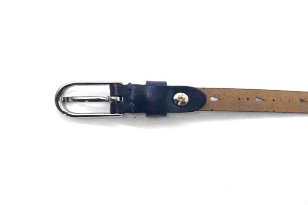 Magic Blue Women Genuine Leather  Belt  /  Thin Hollow Out Ladies Waist Belt