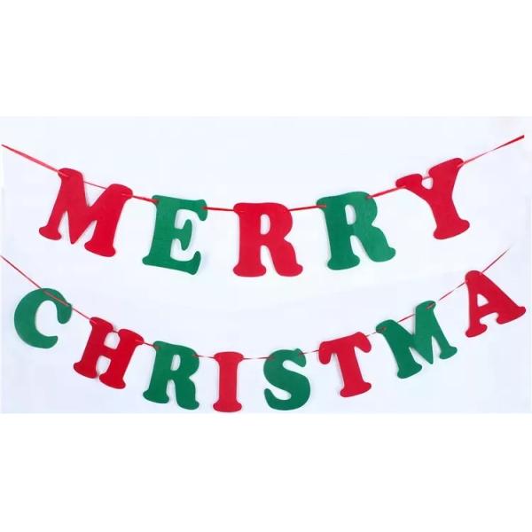 Felt Custom Christmas Flags Hanging Atmosphere Festival Decoration