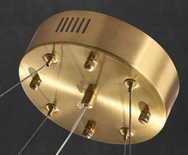 Décoration de la maison Cercle LED Luxe Modern Pendant Light Chandelier Alabaster Produits d'éclairage