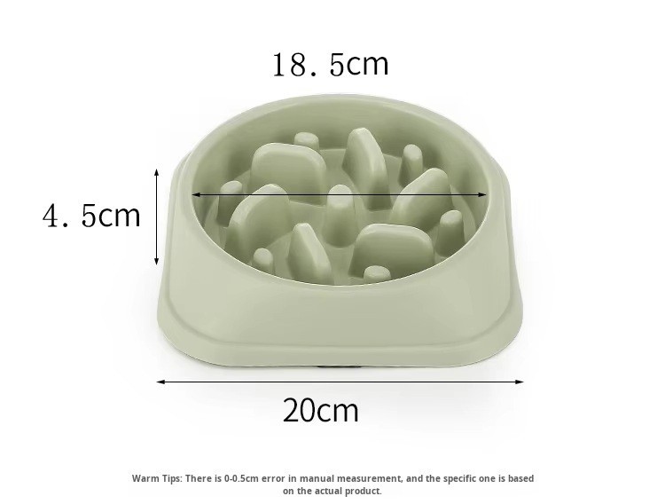 Eco Friendly Plastic Slow Feeder Dog Bowl With Non Slip Base