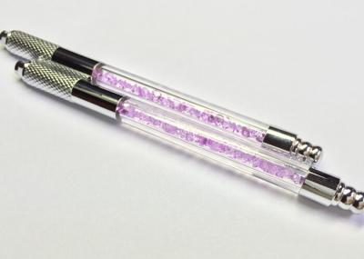 Purple Crystal Manual Tattoo Pen , Disposale Blade Permanent Makeup Tattoo Manual Pen