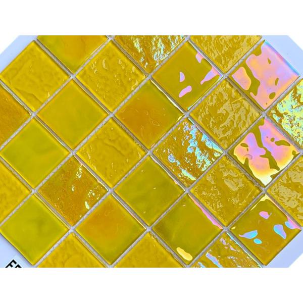 Hotel Swimming Pool Tile Glass Mosaic in Polished Blue Ocean Mix with Shining Surface