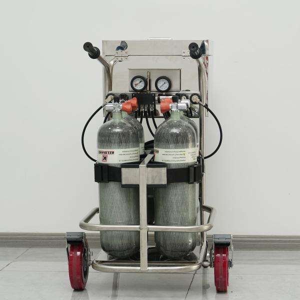 Trolley-Type Air Breathing Apparatus for 2-4 Users| SUS304 Stainless Steel Rescue Cart