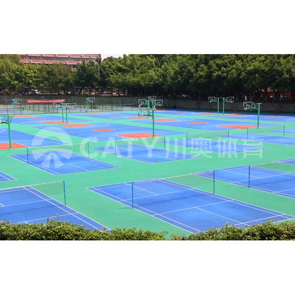 Outdoor Indoor Rubber Tennis Court , Anti Slip Basketball Rubber Flooring