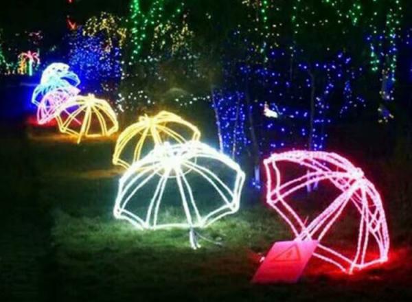 LED Simulation Umbrella Shape Lamp Outdoor Waterproof Lighting Festival Products Spring Festival Christmas Decorative Li