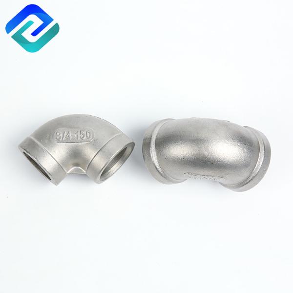 BSPP SS Pipe Fittings Stainless Steel Elbow Female Thread Equal 90 Degree 150LB