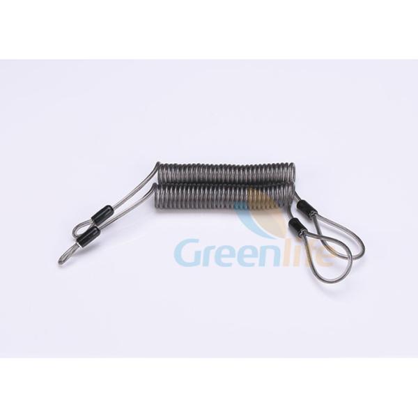 Durable Tether Elastic Coil Lanyard , Small Rope Loop Coiled Security Tethers