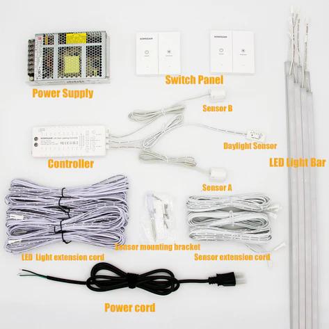 Luzes de escalera LED Sensor de movimiento Luzes de escalera Kit de iluminación de escaleras interiores