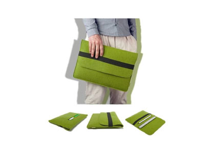 Wool Felt Laptop Computer Sleeve Bag Colorful 14 15.5 20 Inch Eco - Friendly