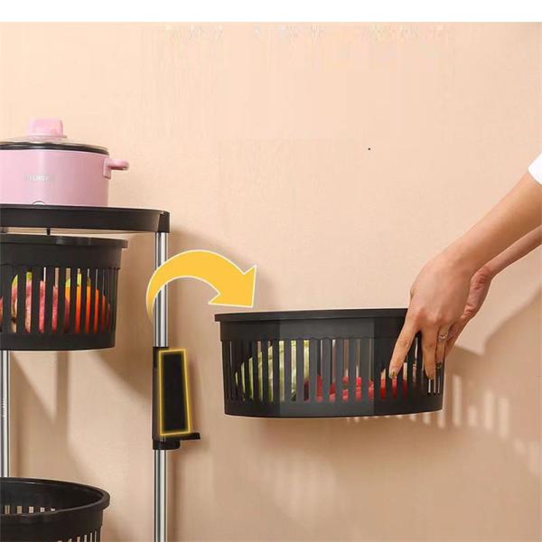 Sustainable Kitchen Storage 3/4/5 Layers Rotating Vegetable Shelving for a Greener Home