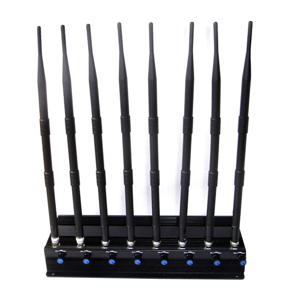 8 Antennas High-power GPS/WiFi/315/433 Jammer with adjustable button