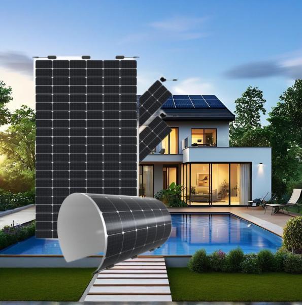 Flexible Mono Solar Panel Ultra Thin Lightweight 100W For Curved Surfaces