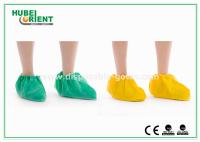 Couvre-chaussures jetables CPE bleu vert fabriqués à la main ou à la machine
