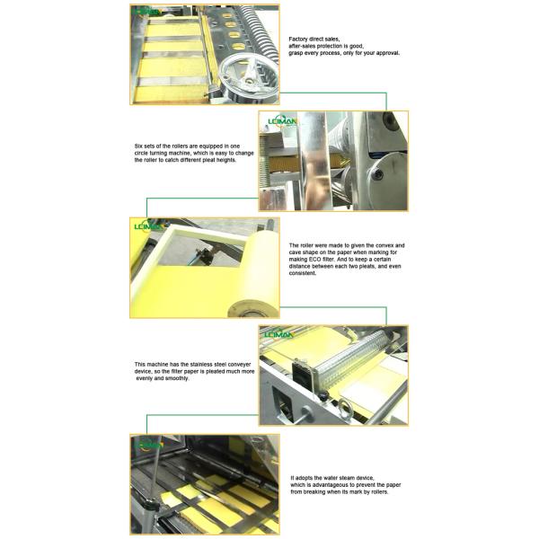 Производственная линия воздушного фильтра машины фильтра Eco роторная плиссируя бумажная плиссируя